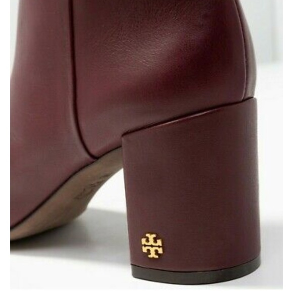 Tory Burch Brooke Slouchy Boots in Burgundy - Picture 6 of 8